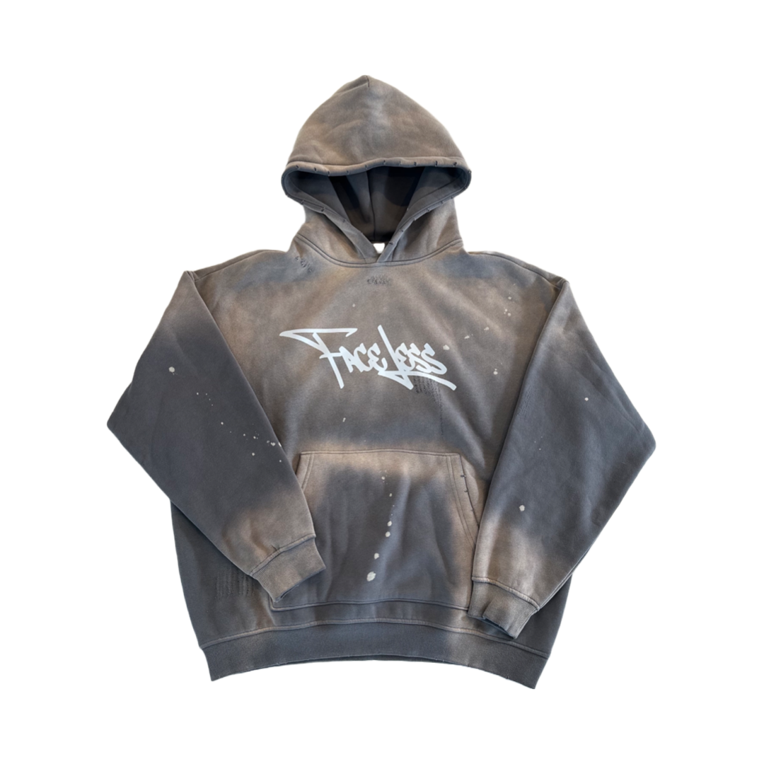 Ash Grey Frayed Hoodie image 0