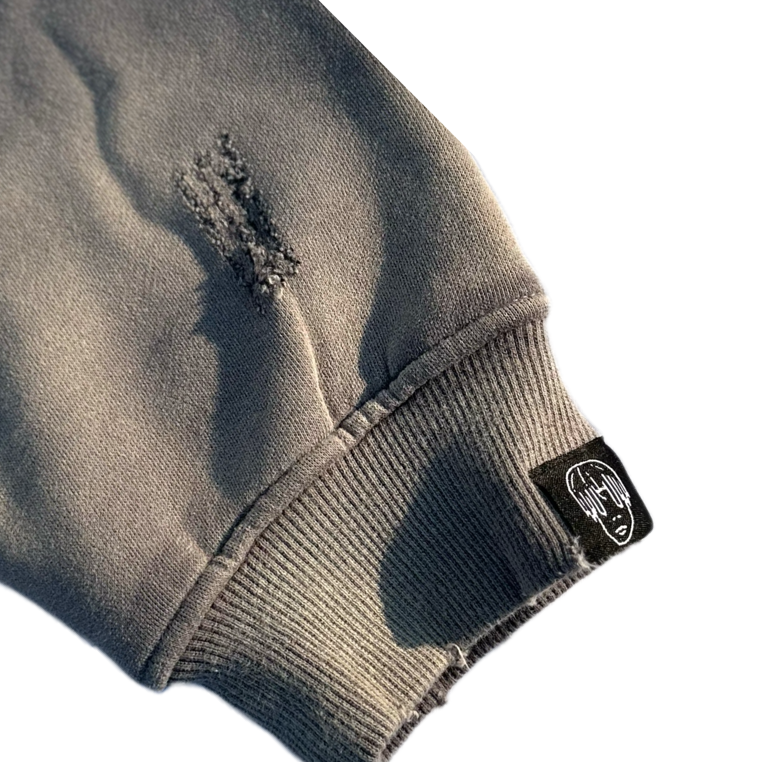 Ash Grey Frayed Hoodie image 5