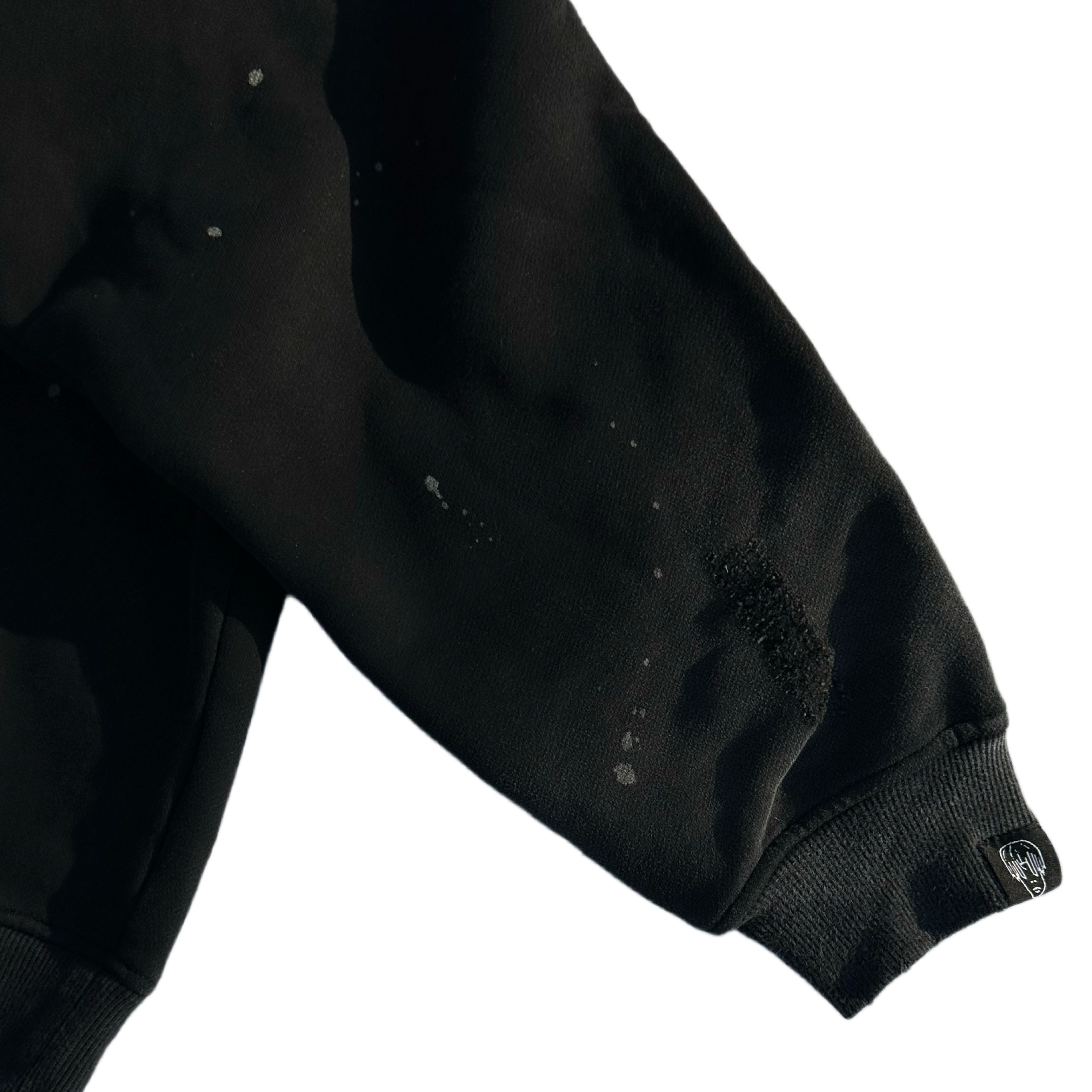 Black Frayed Hoodie image 6