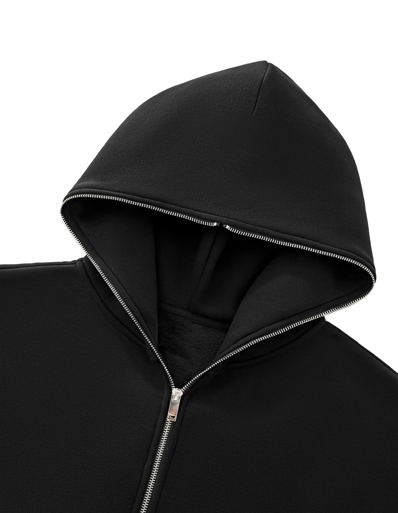 Black Chrome Full-Zip Hoodie