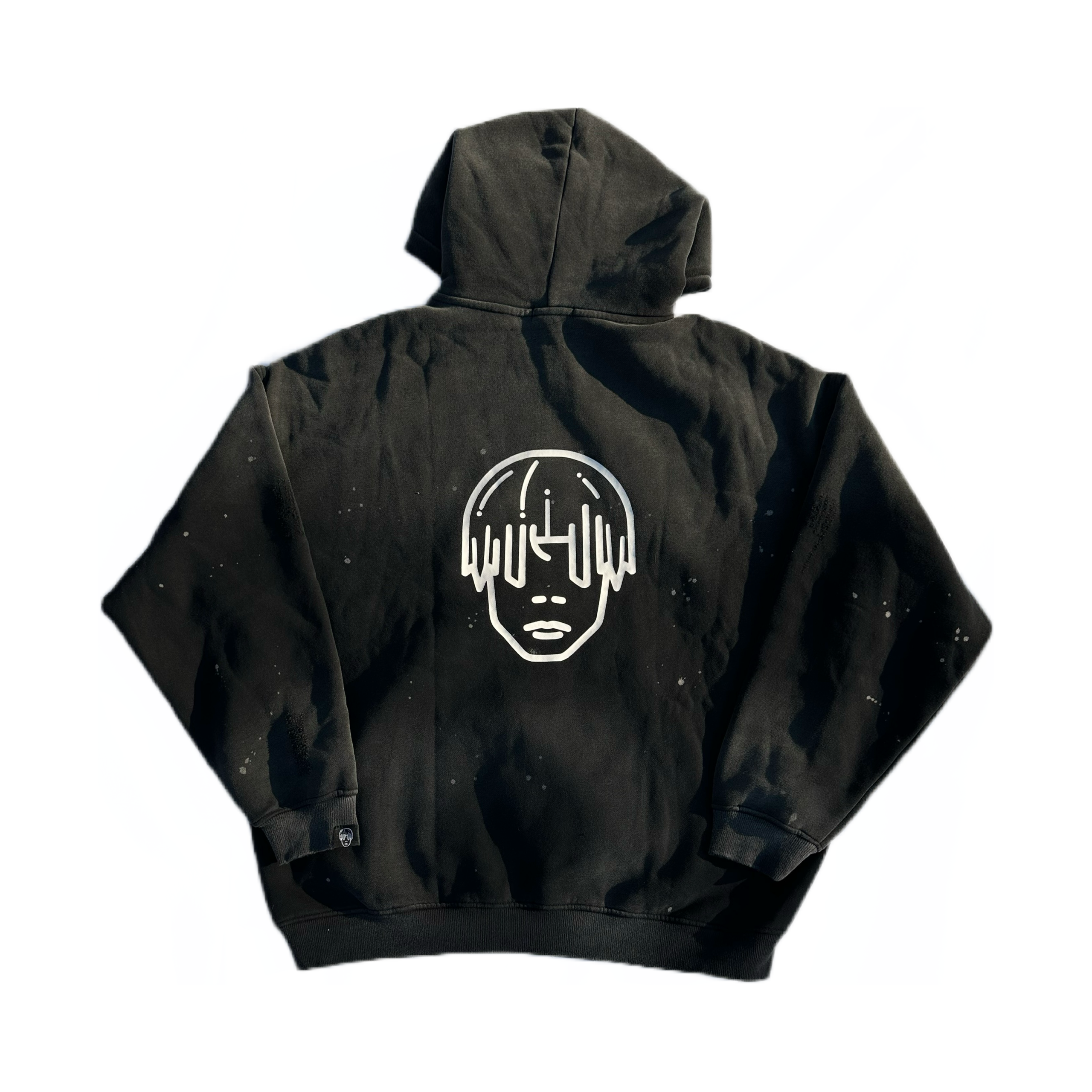 Black Frayed Hoodie image 1